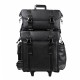 Τροχήλατη βαλίτσα ομορφιάς 3 σε 1 Leather Black-5866158