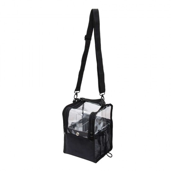Τσάντα ομορφιάς με ιμάντα ώμου Medium Size Clear Black-5866163