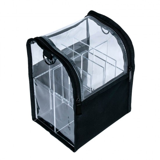 Τσάντα ομορφιάς με ιμάντα ώμου με ακρυλικά διαχωριστικά Clear Black-5866164