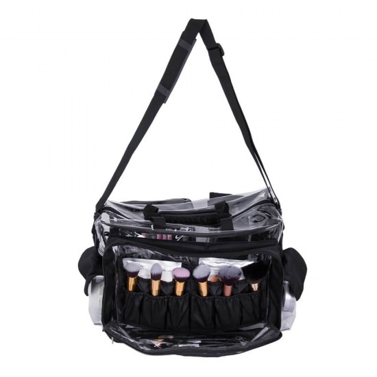 Τσάντα ομορφιάς με ιμάντα ώμου Clear Black-5866176