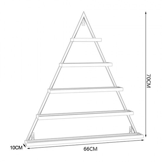Storage wall rack triangle shaped Gold  σύνθεση 6 τεμάχια -6940404