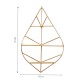 Storage wall rack και καθρέφτης Leaf shaped Gold σύνθεση 3 τεμάχια -6940407