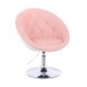Vanity Chair Impressive Silver Base Pink Color - 5400161
