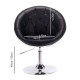 Vanity Chair Impressive Silver Base Black Color - 5400163