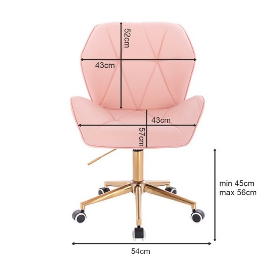 Vanity Chair Diamond Gold Pink Color - 5400174