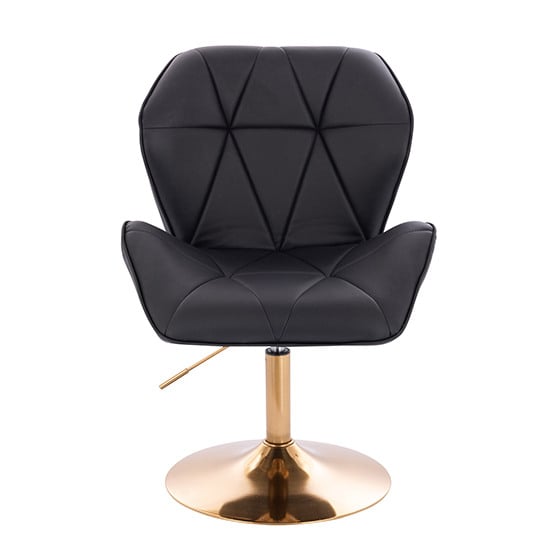 Vanity Chair Diamond Base Gold Black Color - 5400177
