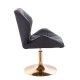 Vanity Chair Diamond Base Gold Black Color - 5400177