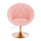 Vanity Chair Impressive Gold Base Pink Color - 5400178