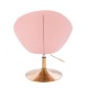 Vanity Chair Impressive Gold Base Pink Color - 5400178
