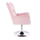Lounge Chair Silver Base Velvet Pink - 5400191