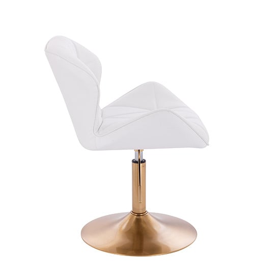 Vanity Chair Diamond Gold Base White Color - 5400199