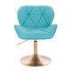 Vanity Chair Diamond Gold Base Mint blue color - 5400201