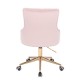 Vanity chair Velvet with Crystals Gold Light Pink Color - 5400230