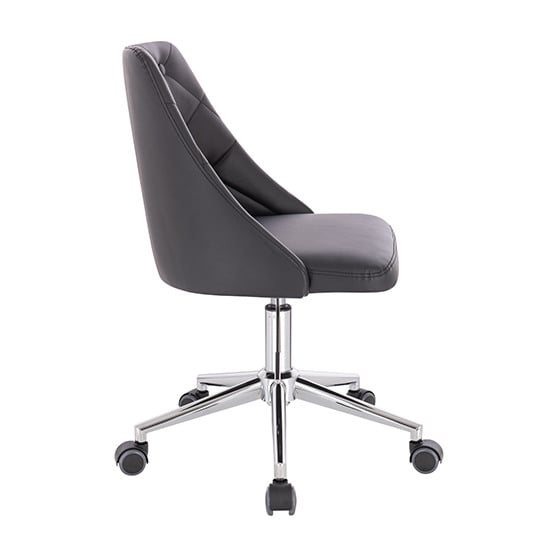 Vanity chair PU Leather Black Color - 5400251