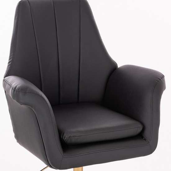 Lounge Chair Gold base Lovely Black- 5400267
