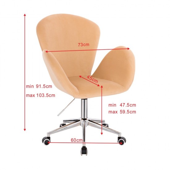Elegant Teddy Stylish Chair Cream-5400314