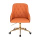 Elegant Stylish Chair  Nappa Orange Brown-5400320