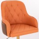 Elegant Stylish Chair  Nappa Orange Brown-5400320