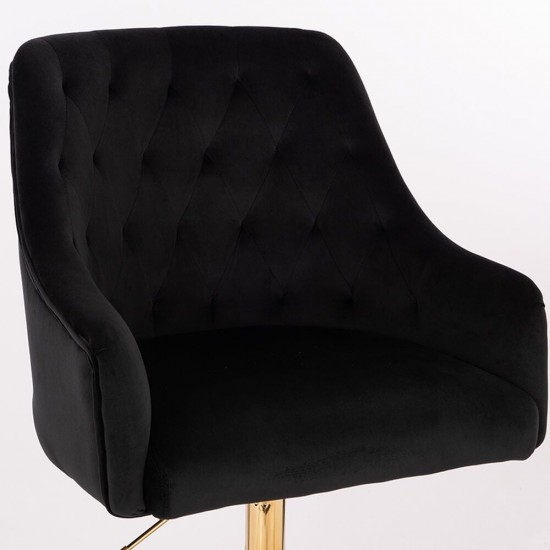 Elegant Stylish Chair Black Gold-5400324