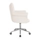 Stylish Chair Pu White Silver-5400327
