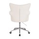Stylish Chair Pu White Silver-5400327