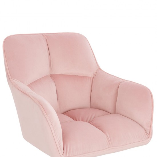 Stylish Chair Velvet Gold Light Pink-5400332