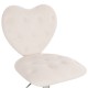 Stylish Chair Heart Velvet White-5400338