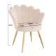 Vanity Chair Shell Premium Quality Beige Gold-5400373