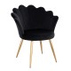 Vanity Chair Shell Premium Quality Black Gold-5400374