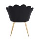 Vanity Chair Shell Premium Quality Black Gold-5400374