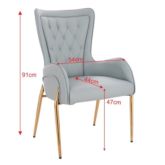 Elegant Stylish Chair Nappa Light Grey-5470109