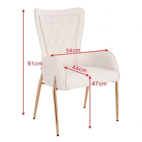 Elegant Stylish Chair Nappa White-5470111