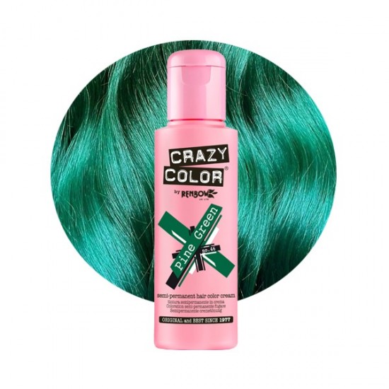 Crazy color ημιμόνιμη κρέμα-βαφή μαλλιών pine green no46 100ml - 9002236