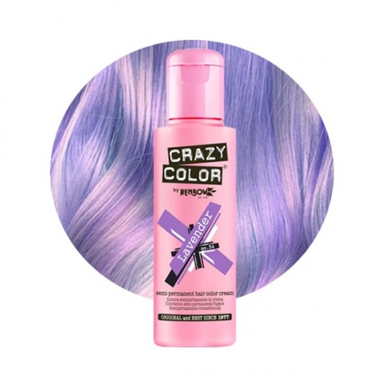 Crazy color ημιμόνιμη κρέμα-βαφή μαλλιών lavender no54 100ml - 9002244