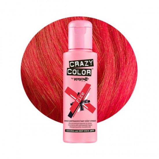 Crazy color ημιμόνιμη κρέμα-βαφή μαλλιών fire no56 100ml - 9002246