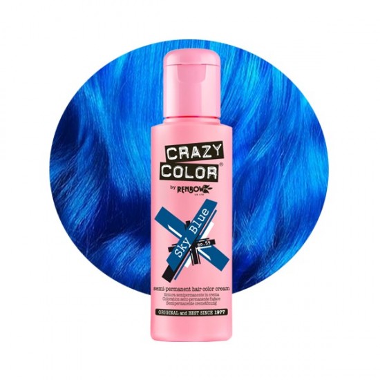 Crazy color ημιμόνιμη κρέμα-βαφή μαλλιών sky blue no59 100ml - 9002249