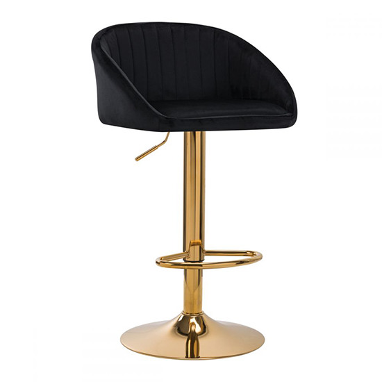 Bar stool velvet Black - 0141188