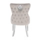 Luxury Chair French Velvet Lion King Light Grey-5470223