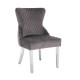 Luxury Chair French Velvet Lion King Dark Grey-5470224