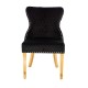 Luxury Chair French Velvet Lion King Black Gold-5470226