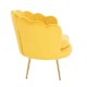 Shell Luxury Beauty Chair Velvet Yellow Gold-5470257