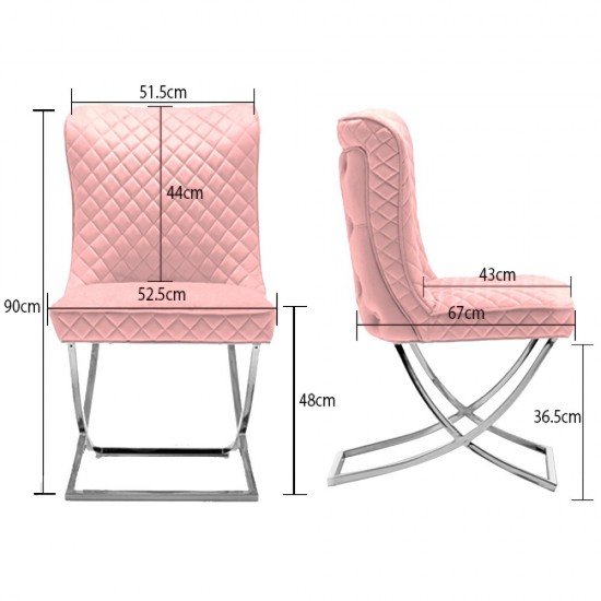 Luxury Chair Modern Style Light Pink - 6920027
