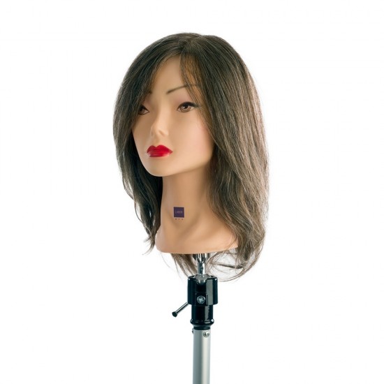 Labor Pro εκπαιδευτικό κεφάλι με φυσική τρίχα 40cm Medium-long Grey I116-9510495