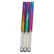 Πινέλα nail art σετ 3 τεμάχια rainbow - 3280439