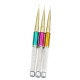 Πινέλα nail art σετ 3 τεμάχια rainbow - 3280439