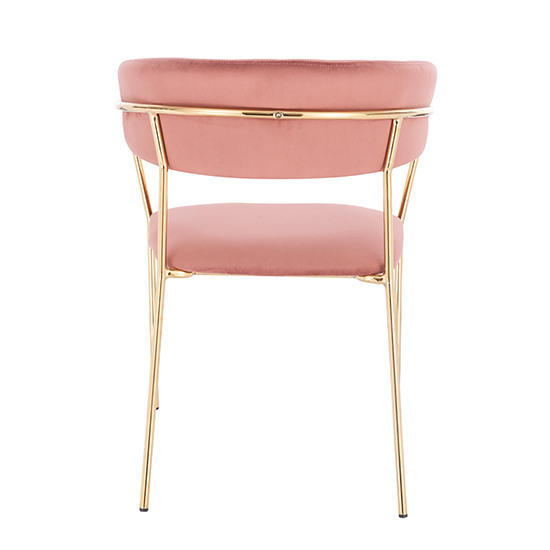 Nordic Style Luxury Beauty Chair Velvet Pink color - 5400243