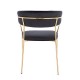 Nordic Style Luxury Beauty Chair Velvet Black color - 5400246