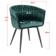 Nordic Style Luxury Beauty Chair Velvet Green color - 5400255