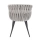 Nordic Style Luxury Beauty Chair Velvet Light Grey color - 5400258