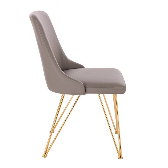 Luxury Chair Stainless Steel Grey Gold-5470107